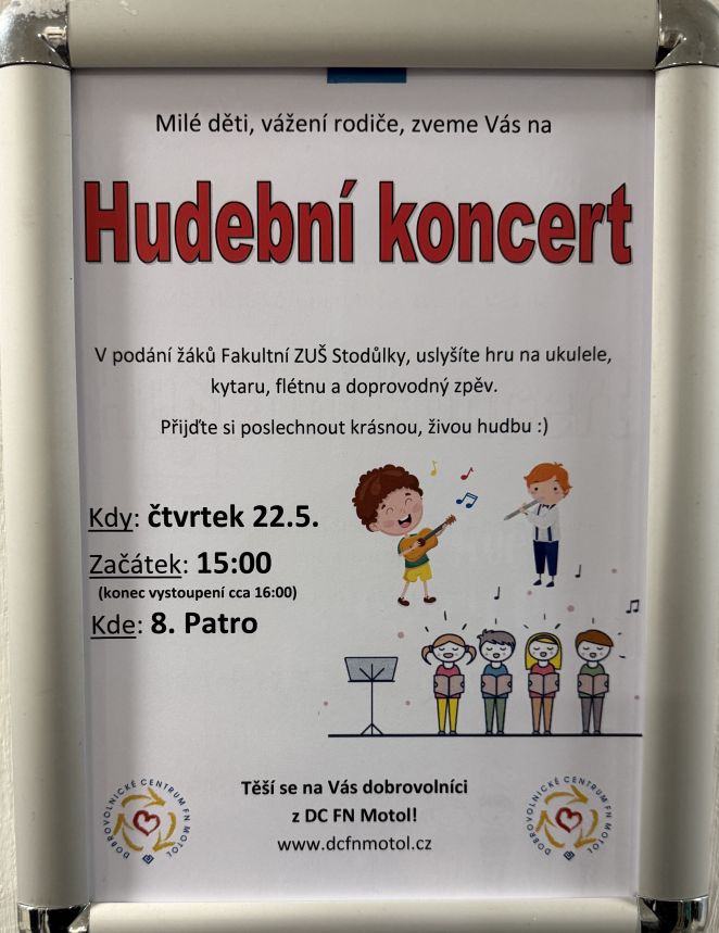 ZUŠ OPEN 2025 koncert pro dětské pacienty FN Motol