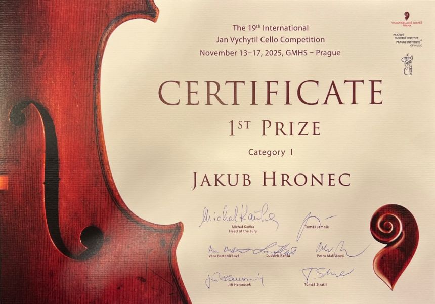 19. ročník Mezinárodní violoncellové soutěže Jana Vychytila