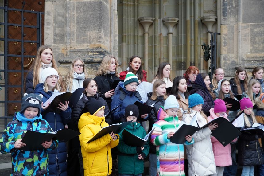 Vystoupení Dětského pěvecké sboru Stodůlky na Pražském hradě
