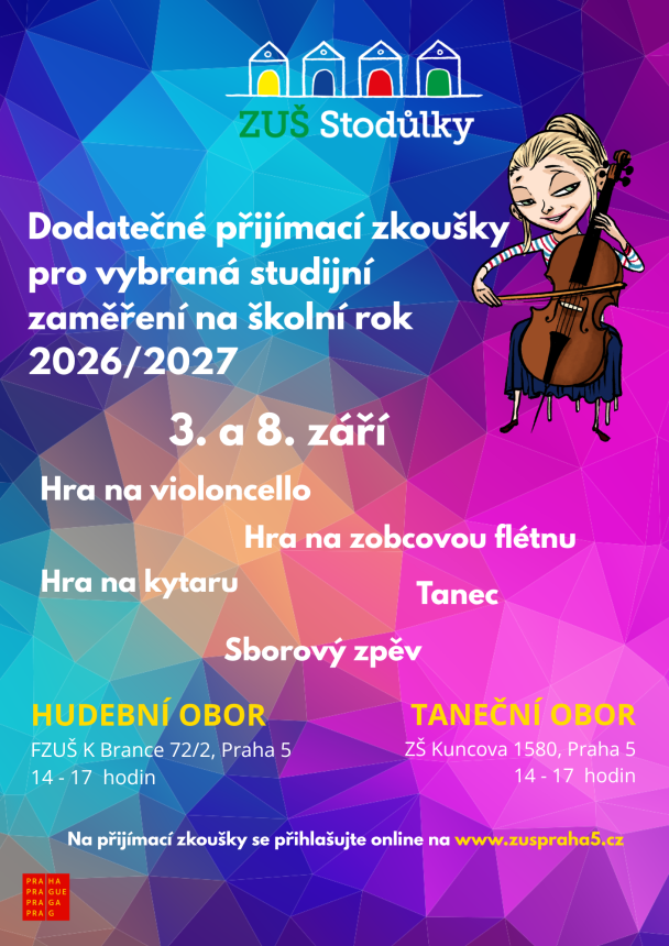 Dodatečné Talentové přijímací zkoušky pro vybraná studijní zaměření na školní rok 2026/2027